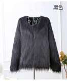 Women Fluffy Warm Long Sleeve Autumn Winter  Furry Fur Coats 1888