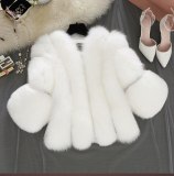 S-4XL Winter Fashion Women's Warm Jacket Stitching Thicker Faux Fur Coats