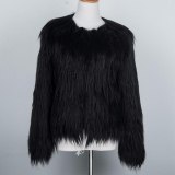 Women Fluffy Warm Long Sleeve Autumn Winter  Furry Fur Coats 1888