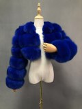 Fashion Women Fluffy Faux Leather Chunk Fur Coats