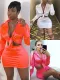 Fashion Sexy Silky Satin Lace Up Long Sleeve Bodysuits Outfits S981184A