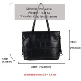 Women Artificial Leather Large Capacity Stone Pattern Bag Bags Handbags 45-091728