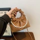 Fashion Pearl Solid Color One-shoulder Folded Small Bag  Bags Handbags 81-1041223