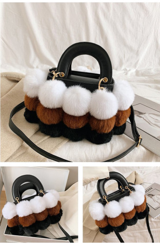 Winter Soft Fur Cute Tote Bag Bags Handbags 12-811829