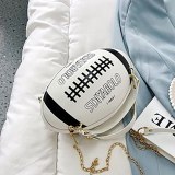 Women Funny Letter Football Design Printing Shoulder Bags Handbags 198-A272839