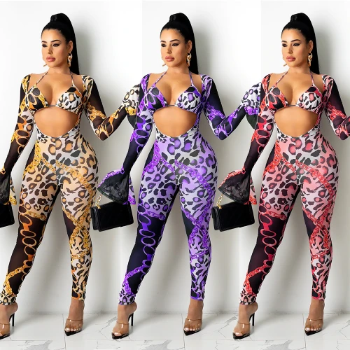 Autumn Fashion Sexy Printing Bodysuit Bodysuits Outfit Outfits OS6145