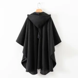 Cotton Fashion Cardigan Jackets Hooded Cloak Capes GLC3206-97989Z924D