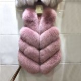 Winter Women Short Artificial  Oversized Warm Vest Fur Coats 1819210