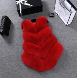 Winter Women Short Artificial  Oversized Warm Vest Fur Coats 1819210