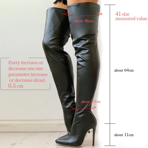 Sexy Over The Knee High Heels Spring Leather Long Boots wyy201912060112