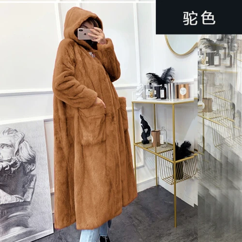 Winter Women Faux Mink Fur Coats A3445#