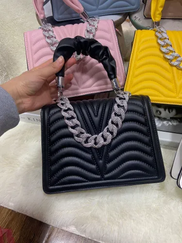 Fashion Embroidery Thread Pressure Shell Chain Single Shoulder Crossbody Bags 51223