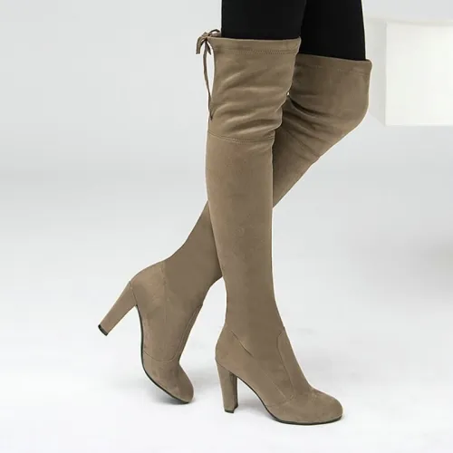 Sexy High Heels Over The Knee Strectch Fabric Boots S-15667
