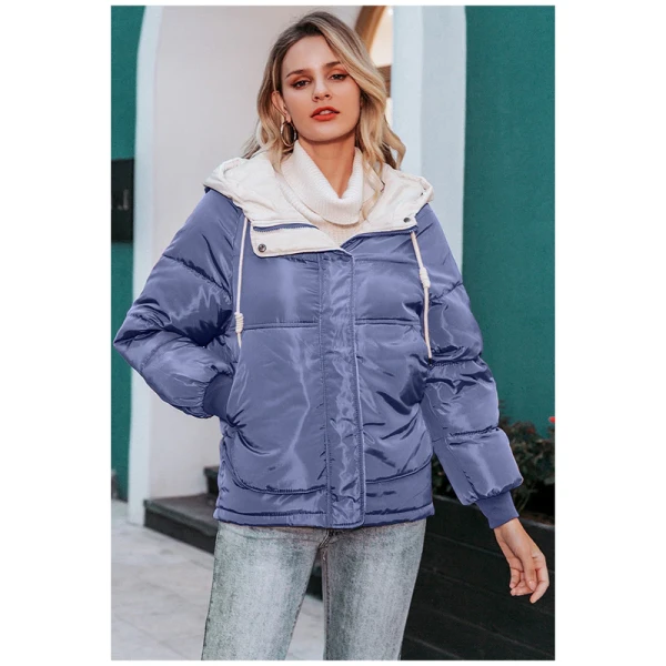 Fashion Hooded Down Cotton Thick Warm Parkas Jacket Coats