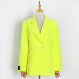 Fashion Patchwork Button Solid Blazer Long Sleeve Jacket Coats OF2658394