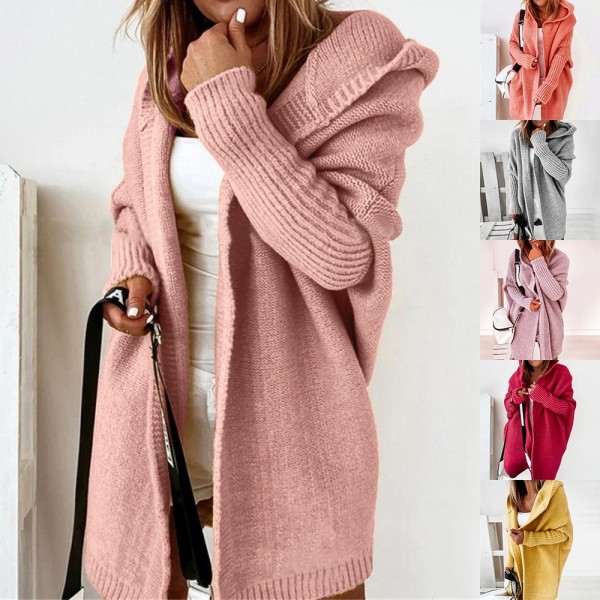 Mid-length Loose Batwing Cardigan Casual Loose Sweater Coats 210112