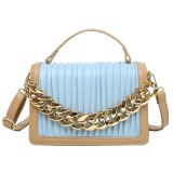 Fashion Fold Shoulder Retro Simple Hit Color Chain Bags 88-929310