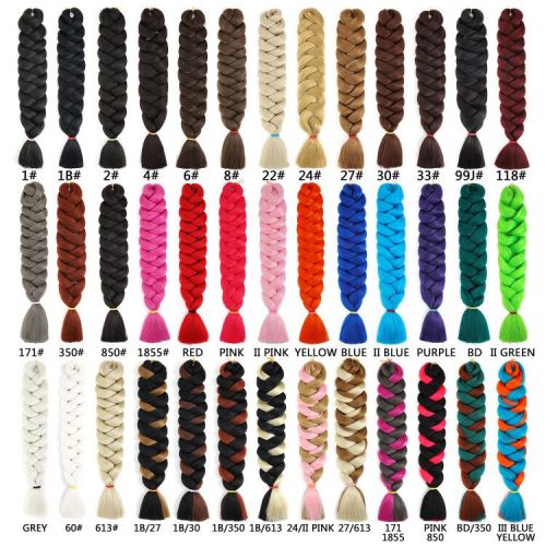 Braiding Low Temperature Long Jumbo Box Braids Synthetic Hair