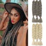 Braiding Low Temperature Long Jumbo Box Braids Synthetic Hair