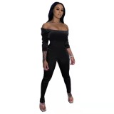 Fashion Women One Shoulder Bodysuits Bodysut Outfit Outfits YD8536