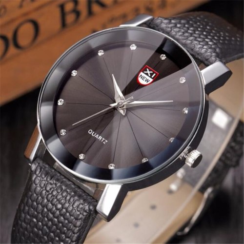 Women 7mm Ultra-Thin Crocodile Pattern Leather Strap Fashion Watches 176677