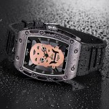 Men Fashion Rubber Band Gitt Clock Halloween Watches 386071