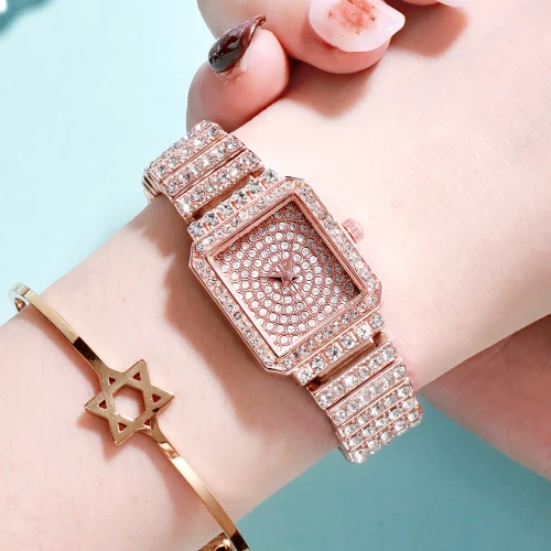 Women Luxury Rhinestone Stainless Steel Watches