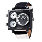 Men Sport Oulm Double Movement Square Quartz Watches 3595106