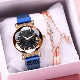 Women Starry Sky Clock Watches Bracelet Set KBG34