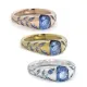 Women Party Wedding Leaf Zircon Crystal Finger Rings AJZ279810