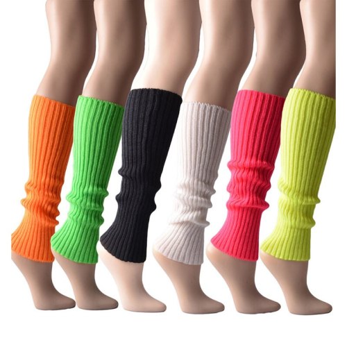 Women Color Wool knitted Leg Halloween Party Leg Warmers Socks TT0012