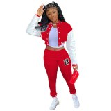 Fashion Sports Striped Patchwork Split Casual Pants Tracksuit Tracksuits JH5915