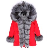 Big Real Fox Fur Hooded Thick War Down Jacket Parkas Coats HD6475