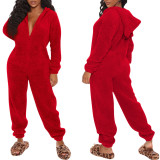 S-5XL Flannel Hooded Bear Warm Pajama Onesie Bodysuit Bodysuits 888021