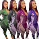Fashion Zipper Trend Sports Two-Piece Set GJ7787