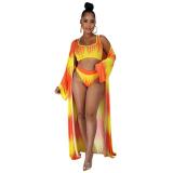 Sexy Beach Style Elastic 3 Piece Sets Swimsuits 8601