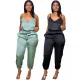 Fashion Sleeveless Satin V-neck Bodysuits L0359