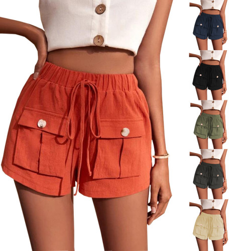 Fashion Drawstring Casual Short Pants  J99217