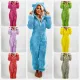 097 Children and Mom padded thickened furry one-piece pajamas