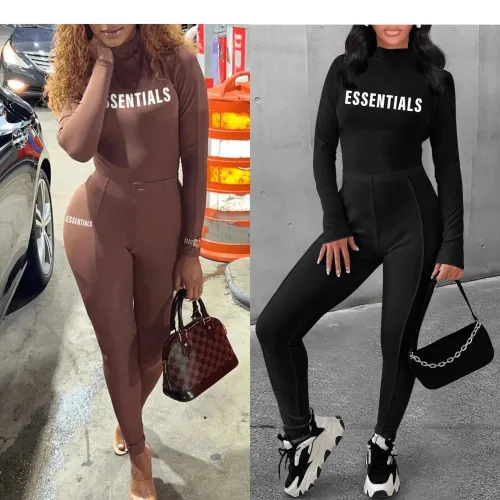 Fashion letter print long sleeve two piece Set & 2 piece sets