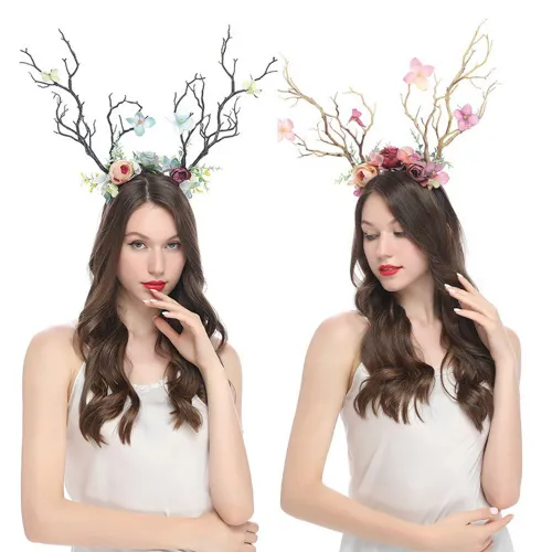 2023 Christmas plastic hair accessories, tree branches, elk antlers, new hair accessories