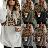 New Winter Women's Wear  Women's oversized clothing  Trendy and sexy plush hoodie  Single piece top  Zipper pocket top