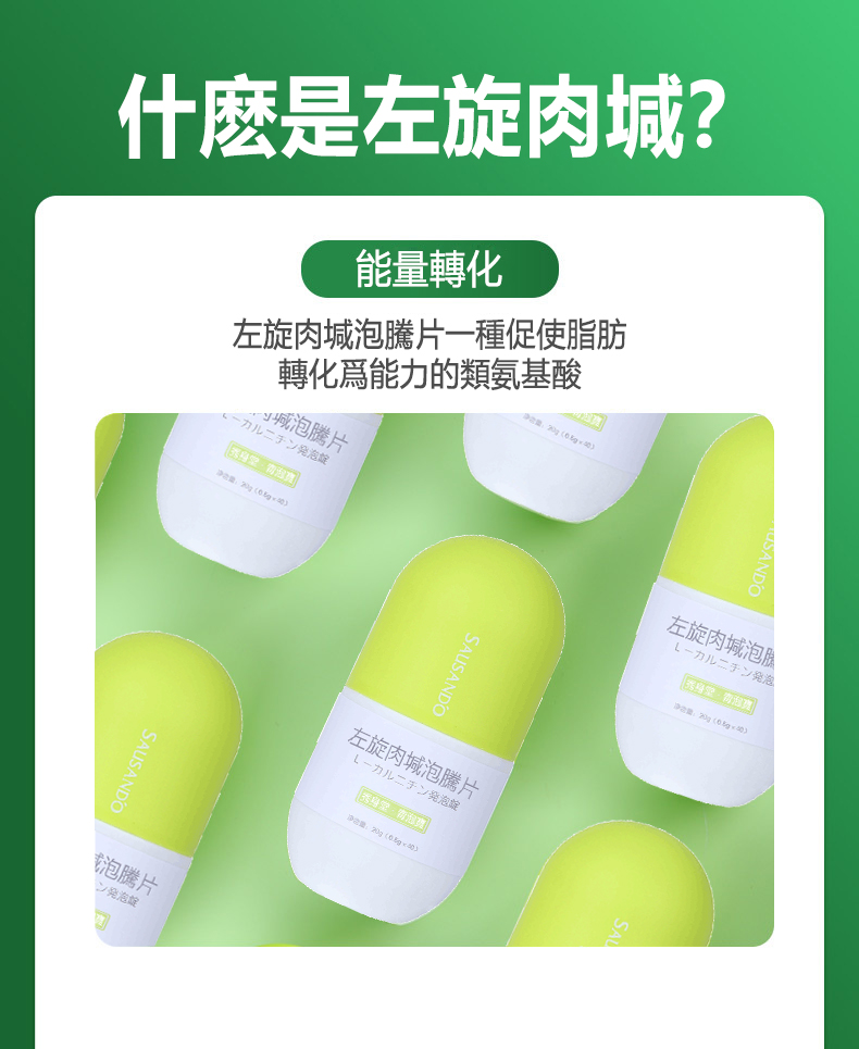 8c39410d03ee2365 日本SAUSAND'O左旋肉堿泡騰片，養胃刮油，無需節食運動，健康瘦身，5-7天見效！不復胖！