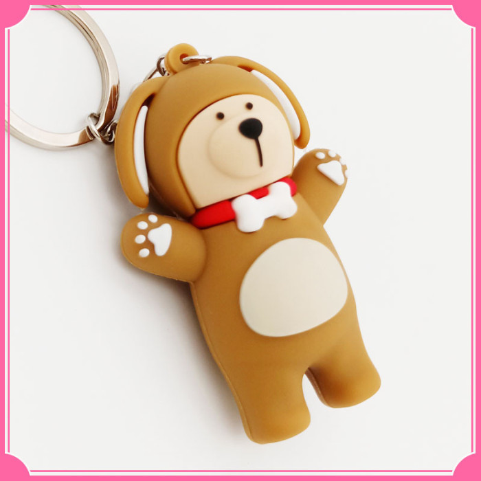 3D OEM Custom Logo Rubber Soft PVC Key Chain For Bag,Clothes promotion