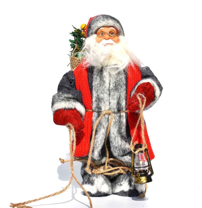 Plush Nordic Christmas Decorations Santa Claus Gift Box On Back Christmas Ornament Party Decoration
