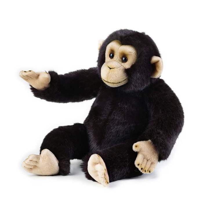 Realistic chimp plush doll