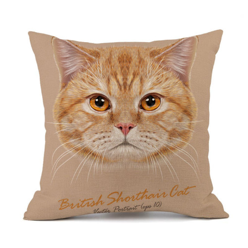 Cute animal carton printing plush pillow cover