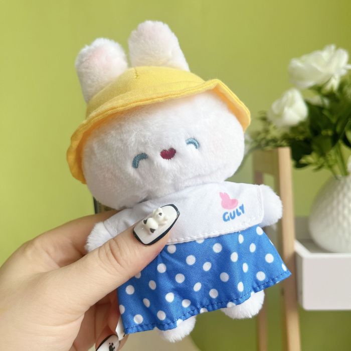 Heshun Gifts Little White Bunny Stuffed Plush Doll Easter Rabbit  Key Chain
