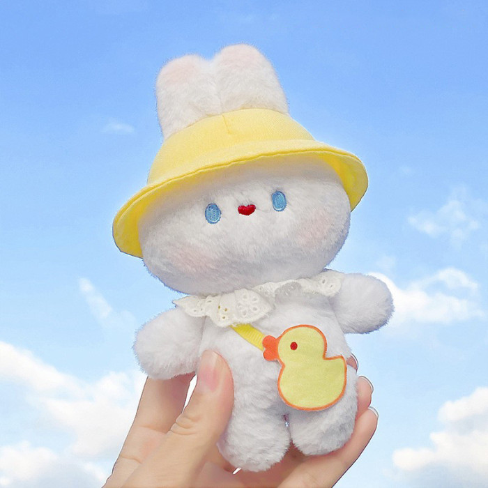 Heshun Gifts Little White Bunny Stuffed Plush Doll Easter Rabbit  Key Chain