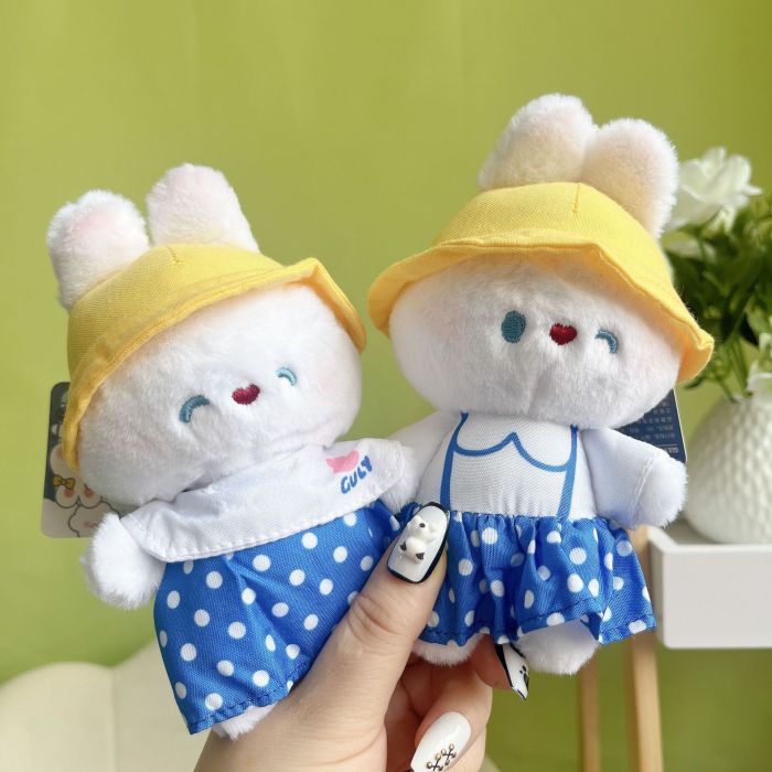 Heshun Gifts Little White Bunny Stuffed Plush Doll Easter Rabbit  Key Chain